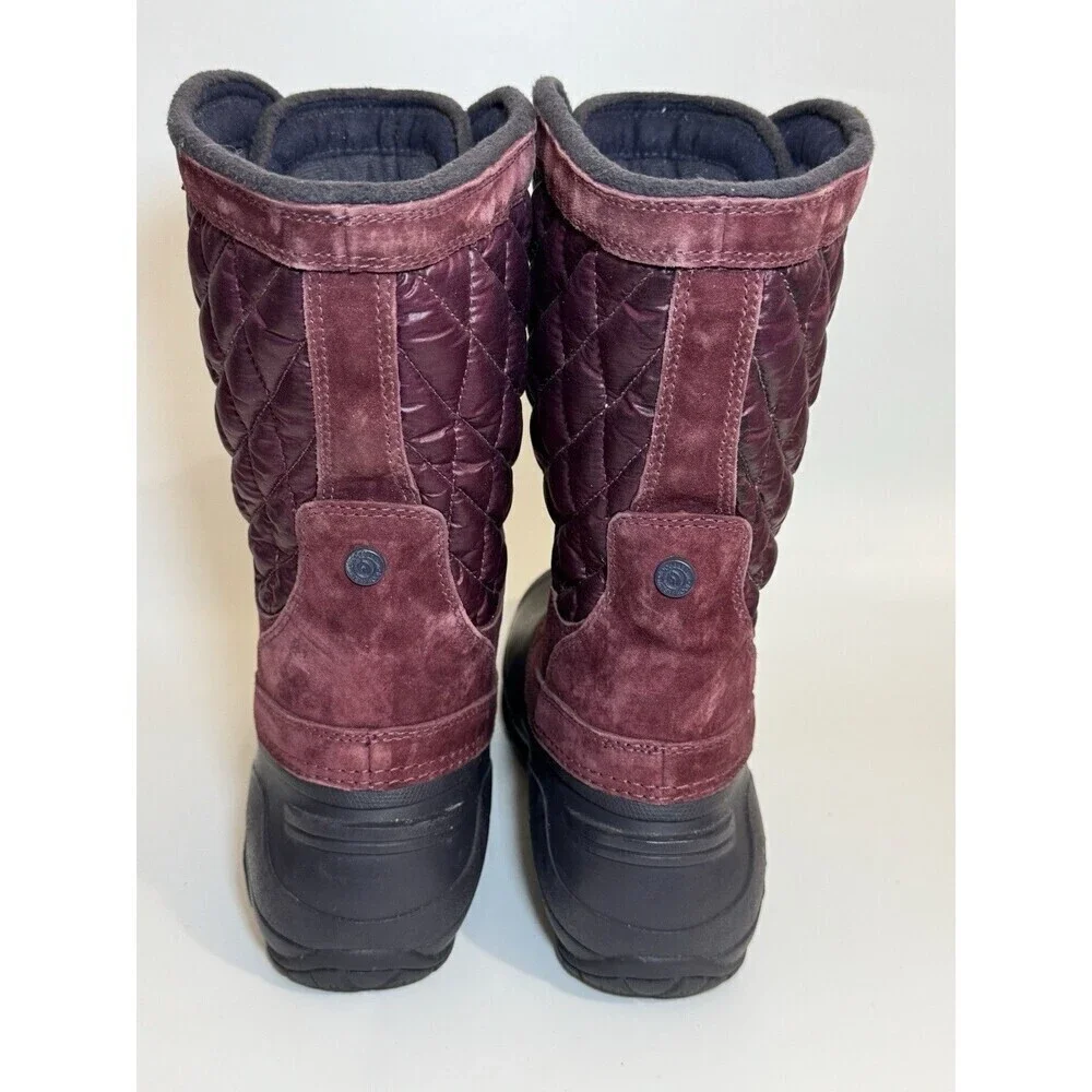 The North Face authentically burgundy waterproof lace-up boots size 9